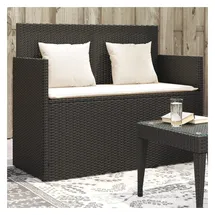 vidaXL Gartenbank 112 x 54 x 91 cm Schwarz