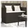 vidaXL Gartenbank 112 x 54 x 91 cm Schwarz