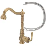 Ej.life - Waschbecken Wasserhahn, antikes Messing Badezimmer Waschtischarmatur Waschtischarmatur Wasserhahn Einhand 360 ° drehbare Waschbecken