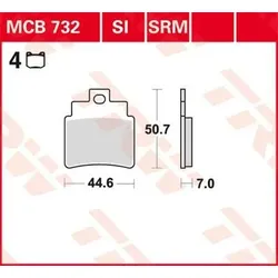 TRW Bremsbelagsatz MCB732SI Bremsbeläge,Bremsklötze,Bremssteine,Bremsbeläge & Bremsbelagsatz,Bremsklötze & Bremsbelagsatz