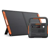 Jackery Solargenerator 1000 v2 mit 100W Solarpanel, 1070Wh LiFePO4 Tragbare Powerstation, 1500W AC/100W USB-C Ausgang, 1 Std. Schnellladung für Outdoor, Off-Grid, RV, Notfall