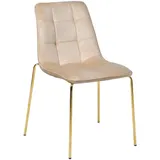 Livetastic Stuhl, Taupe, Holz, Metall, Textil, Pappel, Sperrholz, Rundrohr, 57x83x60 cm, Esszimmer, Stühle, Esszimmerstühle, Vierfußstühle