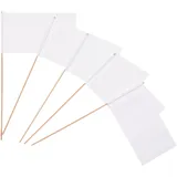 Papierfähnchen: Weiß 50er Packung