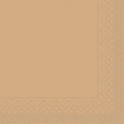 Sovie HORECA Cocktail-Servietten Sand aus Tissue 25 x 25 cm, 100 Stück Uni Basic Neutralfarben Party Fingerfood