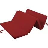 Gutekissen® Weichbodenmatte Gymnastikmatte Turnmatte Fitnessmatte Faltmatratze 4 EKO MAT (200x120x5, Rot)