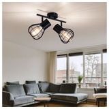 ETC Shop Decken Lampe Wohn Zimmer Spot Balken Licht-Schiene Käfig Leuchte schwenkbar