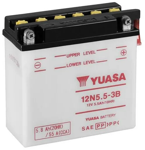 YUASA 12N5-3B Batterie ohne Säurepack