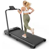 2 in 1 Klappbares Laufband für Zuhause - 15% Steigung, 2,5PS Geräuscharm-Motor (≤45dB), 1-10 km/h, 120kg Tragfähigkeit, 12 Trainingsmodelle & LED Anzeige Walking Pad