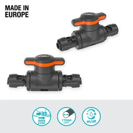 Gardena Micro-Drip-System Absperrventil 13 mm grau/orange