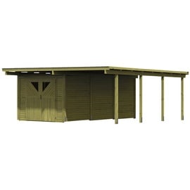 Karibu Eco Carport mit Abstellraum 3 5,09 x 5,76 m kdi