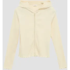 s.Oliver Sweatjacke aus Rippware mit Wellensaum und Zwei-Wege-Reißverschluss - 170/176
