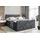 altdecor Boxspringbett mit Fußteil, 2 Matratzen und Topper - 160x200 cm - BARWA-Z KING - Dunkelgrau Samt - Polsterbett mit, H3- und H4- Matratzen,... - Dunkelgrau