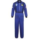 Jutrisujo Astronauten Kostüm ErwacÖsene Herren Kostüm Astronaut Weltraum Raumfahrer Halloween Cosplay Blau m - M