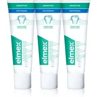 Elmex Sensitive Whitening Zahnpasta für natürlich weiße Zähne 3x75 ml