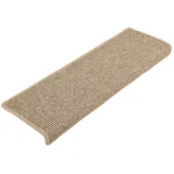 vidaXL Stufenmatten Selbstklebend 15 Stk. Dunkelbeige 65x21x4 cm