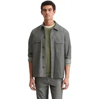 Marc O'Polo Loose Fit Hemdjacke aus Baumwoll-Chambray, Mittelgrau, M,