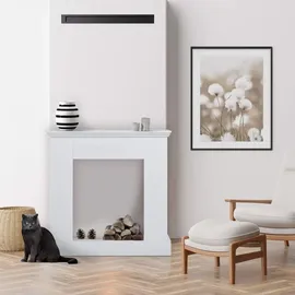 Mobili Rebecca Rebecca Mobili Rahmen Dekoration Kamin Holz 98 x 93 x 23 cm Weiß