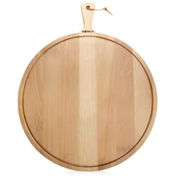 Boska Servierbrett Rund Amigo XXL / für das zubereiten und servieren von Snacks / 50 cm / Holz / Braun