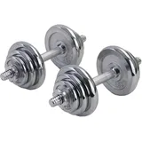20 kg Profi Hantel Kurzhantel Langhantel Set Chrom Gusseisen