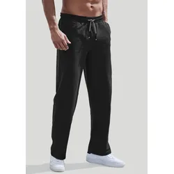 Sweathose »weit geschnitten«, in Melange-Optik aus Baumwoll-Mix, Gr. XXL - N-Gr, schwarz, , 64284510-XXL N-Gr