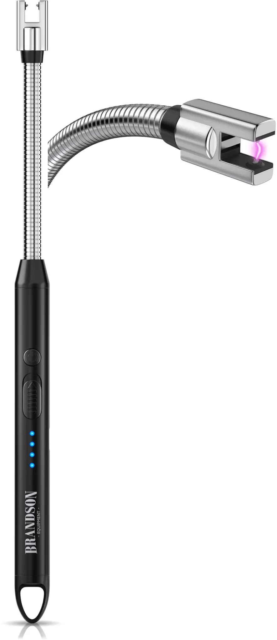 USB-C-Stabfeuerzeug mit flexiblem Hals Schwarz