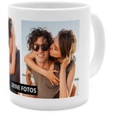 PhotoFancy® - Fototasse 'Collage' - Personalisierte Tasse mit eigenem Foto - Weiß - Layout Collage 2 Bilder