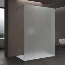 doporro Walk-In-Dusche 100 x 200 cm grau satiniert