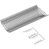 Edelstahl-Aschekanne, 68,6 cm, Ersatzteile, Chargriller 1224 1324 2121 2222 2727 2828, Charbroil 17302056 Holzkohlegrill, Grillzubehör, Aschenbecher mit 2 Feuerrostaufhängern
