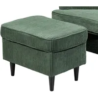 Möbel Boss Hocker Oskar Cord 63 x 43 x 42 cm Grün