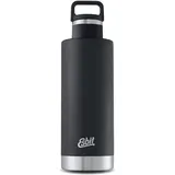 Esbit Sculptor - Edelstahl Trinkflasche 1000 ml in Schwarz - für warme und kalte Getränke