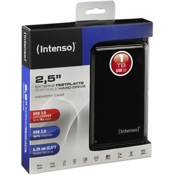 Intenso Portable Festplatte 2,5" USB 3.0 schwarz, Speicherkapazität 1 TB