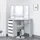ML-Design Schminkhocker Kunstleder 33 x 65 x 38,5 cm Hellgrau