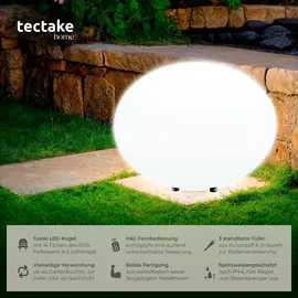 Tectake tectake® Kugelleuchte, mit LED-Beleuchtung, 12 W, inklusive Erdspieß