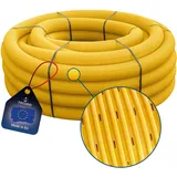 tecuro Drainagerohr 5 Meter - Dn80, gewellt Pvc-u, Din 1187