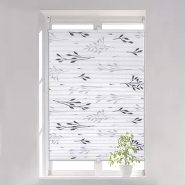 Woltu Plissee Faltrollo Klemmfix 90 x 130 cm grau