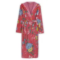 PiP Studio Bademantel Good Evening Bathrobe Coral M Korallenrot 100% Cotton, terry velo, Bademantel Damen und Herren Morgenmantel Frottee