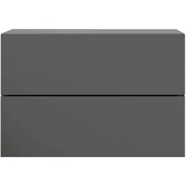 Stella Trading Livetastic Nachtschrank, Graphit, Holzwerkstoff, 2 Schubladen, 42x28x30 cm, hängend, Schlafzimmer, Nachttische