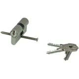 Hörmann Profilzylinder (vernickelt, mit drei Schlüsseln, 31,5 x 31,5 mm) 31070