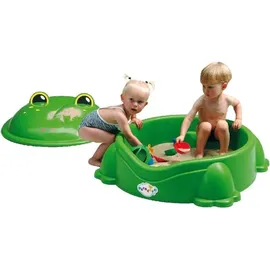Paradiso Toys Kunststoffsandkasten Frosch mit Deckel grün/khaki
