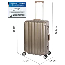 TRAVELHOUSE London 4-Rollen M 65 cm / 67 l gold/silber