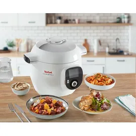 Tefal Cook4me+ CY851130, Dampfgarer + Reiskocher, Weiss, Grau