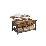 VASAGLE Couchtisch braun 95,0 x 60,0 x 48,0 / 62,0 cm