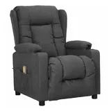 vidaXL Massagesessel mit Aufstehhilfe Dunkelgrau Stoff