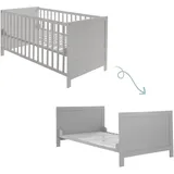 roba Babybett umbaubar zum Juniorbett - Holz taupe