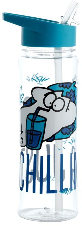 Simon's Cat Katze Just Chilling - wiederverwendbare Wasserflasche aus bruchsicherem Kunststoff 550ml