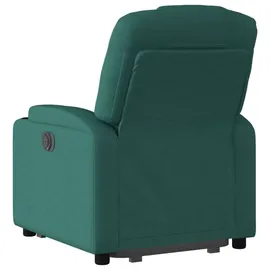 vidaXL Relaxsessel mit Aufstehhilfe Stoff 94,5 x 100 x 0 cm Dunkelgrün mit Rollen
