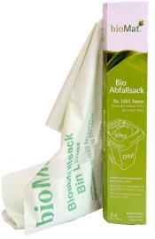 BIOMAT® Liner Abfallsack 120 Liter, Maße: 860 x 1200 mm, 23 μm, 1 Karton = 20 x 10 = 200 Abfallsäcke