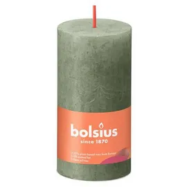 Bolsius Rustik Stumpenkerze 10 x 5 cm olivengrün