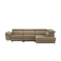 uno Ecksofa Leder  Dallas , braun , Maße (cm): B: 283 H: 74 T: 228.0
