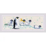 Riolis Kreuzstich Set Pinguine, Zählmuster, 24x8cm